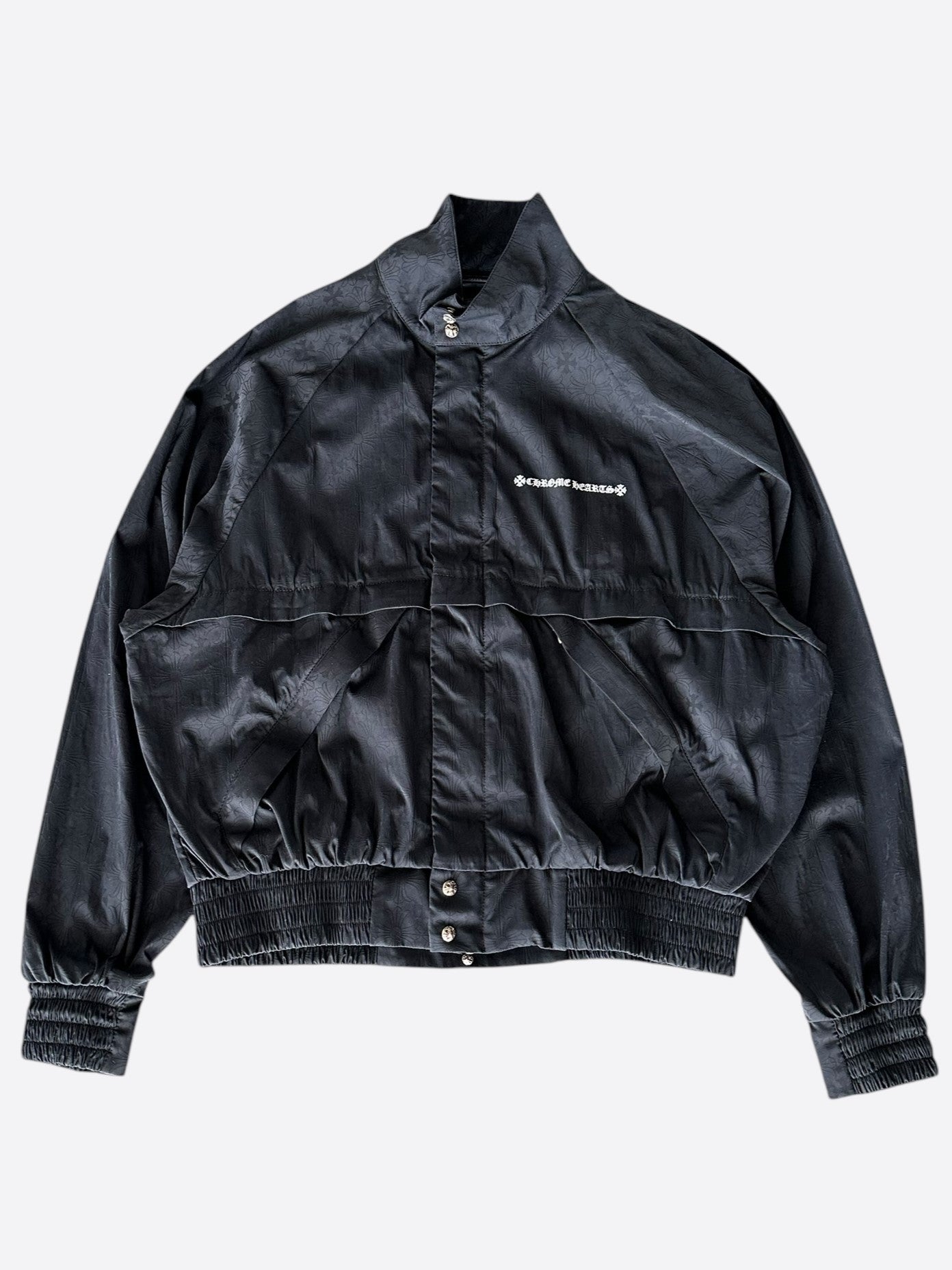 Chrome Hearts Black Cross Jacquard Match Point Windbreaker