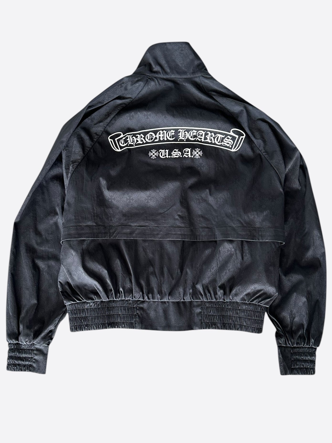 Chrome Hearts Black Cross Jacquard Match Point Windbreaker