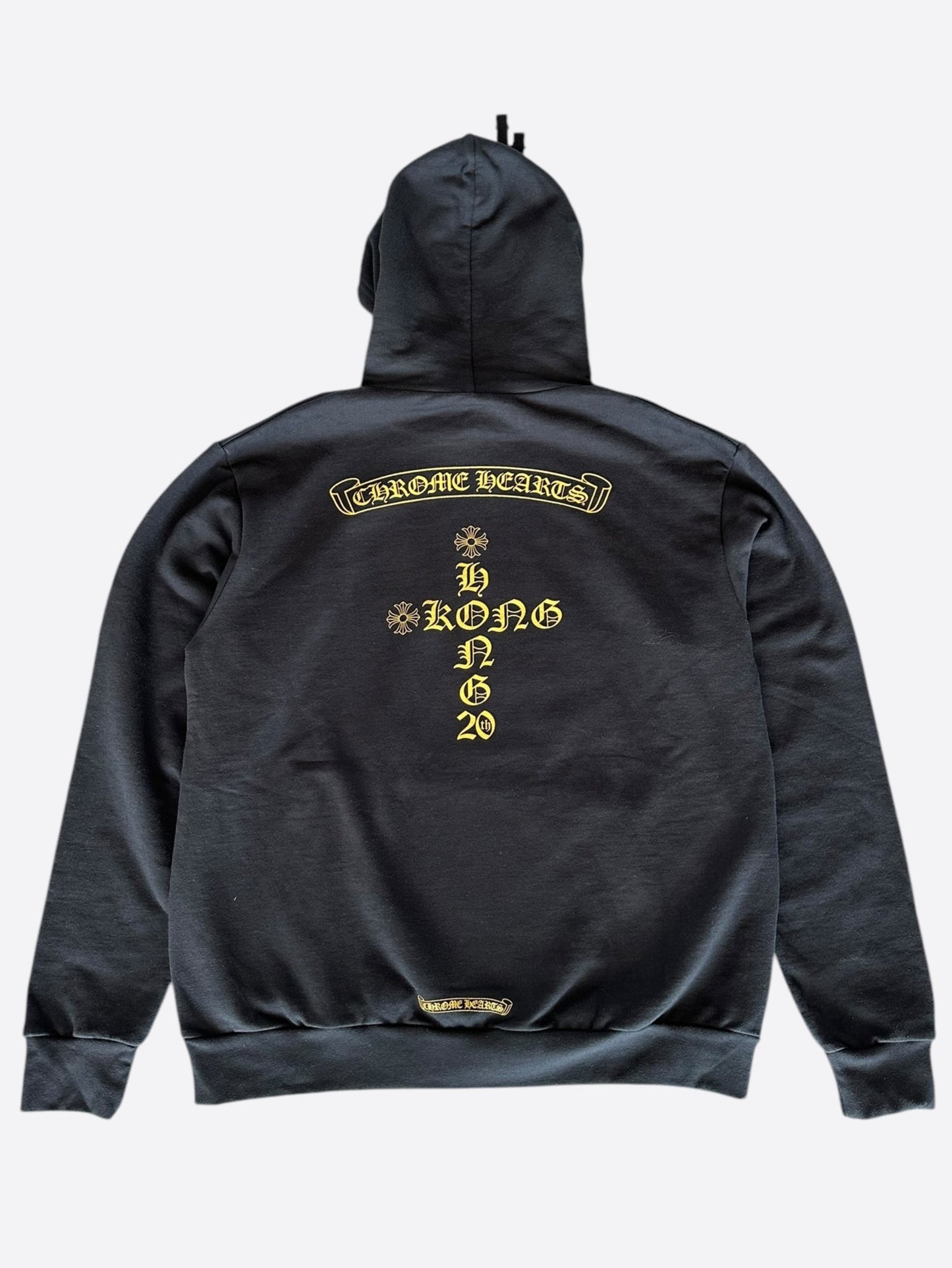 Chrome Hearts Black & Yellow Hong Kong Anniversary Hoodie