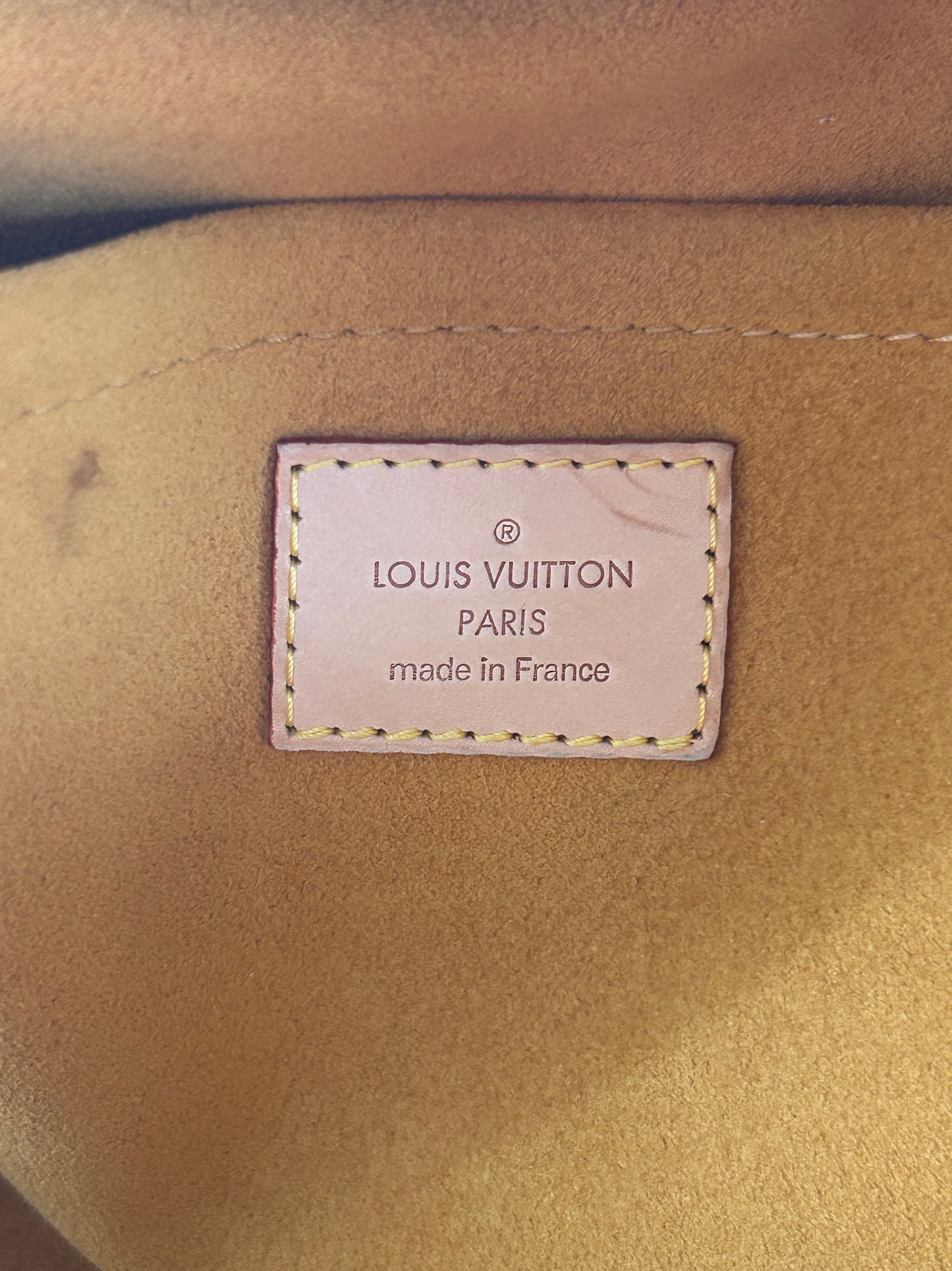 Louis Vuitton Blue & White Monogram Denim Porte Epaule Raye GM