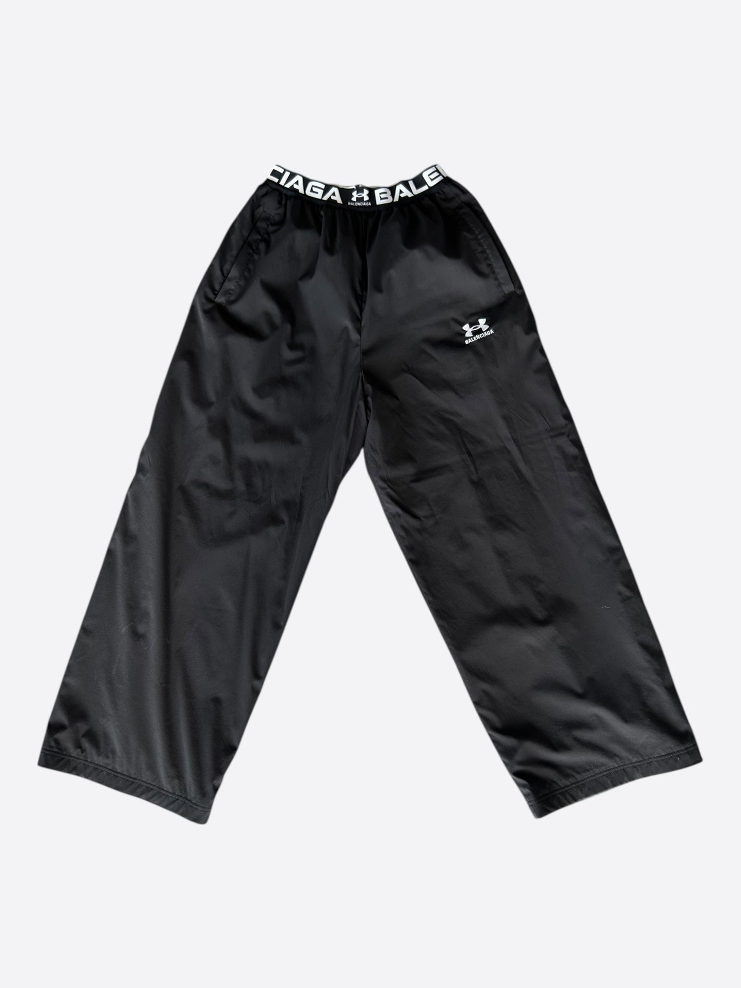 Balenciaga Under Armour Black & Grey Logo Reversible Trackpants