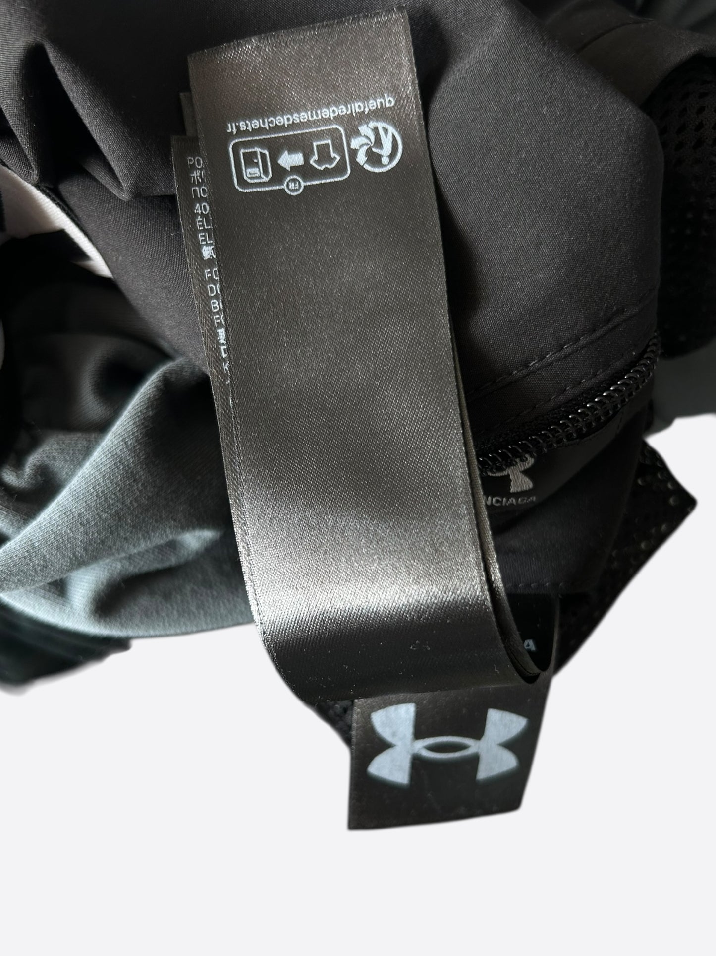 Balenciaga Under Armour Black & Grey Logo Reversible Trackpants