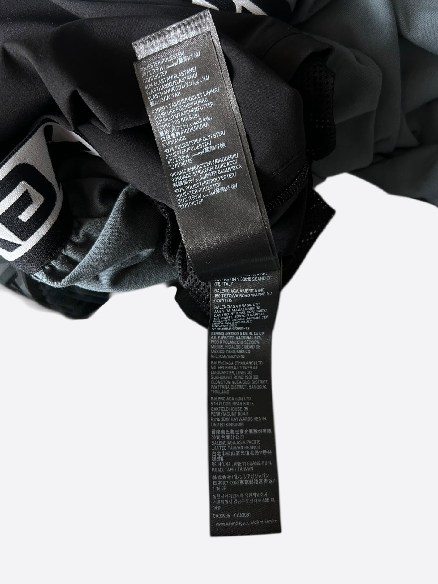 Balenciaga Under Armour Black & Grey Logo Reversible Trackpants