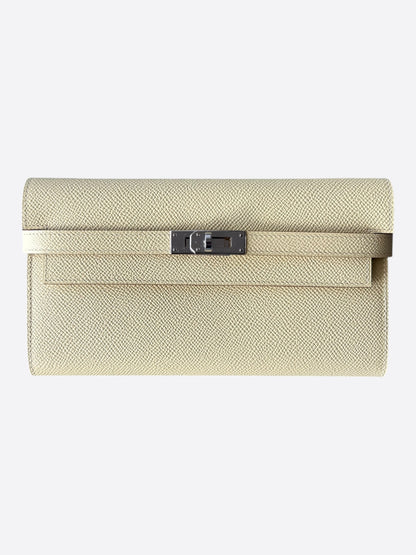 Hermes Yellow Epsom Classic Kelly Wallet