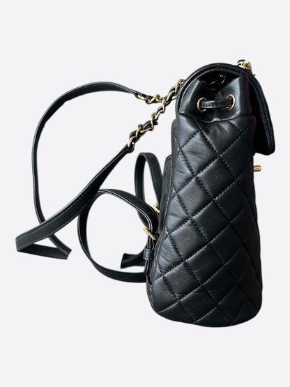 Chanel Black Lambskin Quilted Mini Urban Spirit Backpack