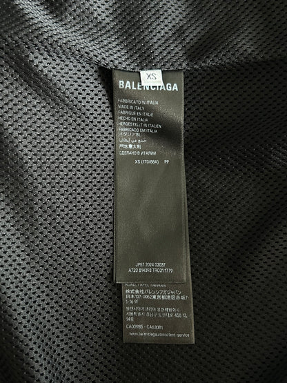 Balenciaga Black & Grey Loop Sports Logo Track Jacket