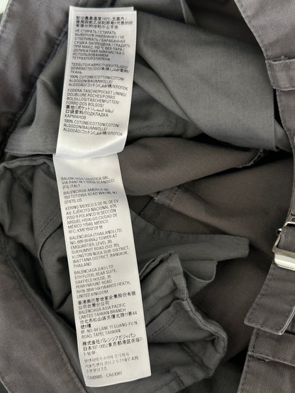 Balenciaga Grey Convertible Cargo Pants