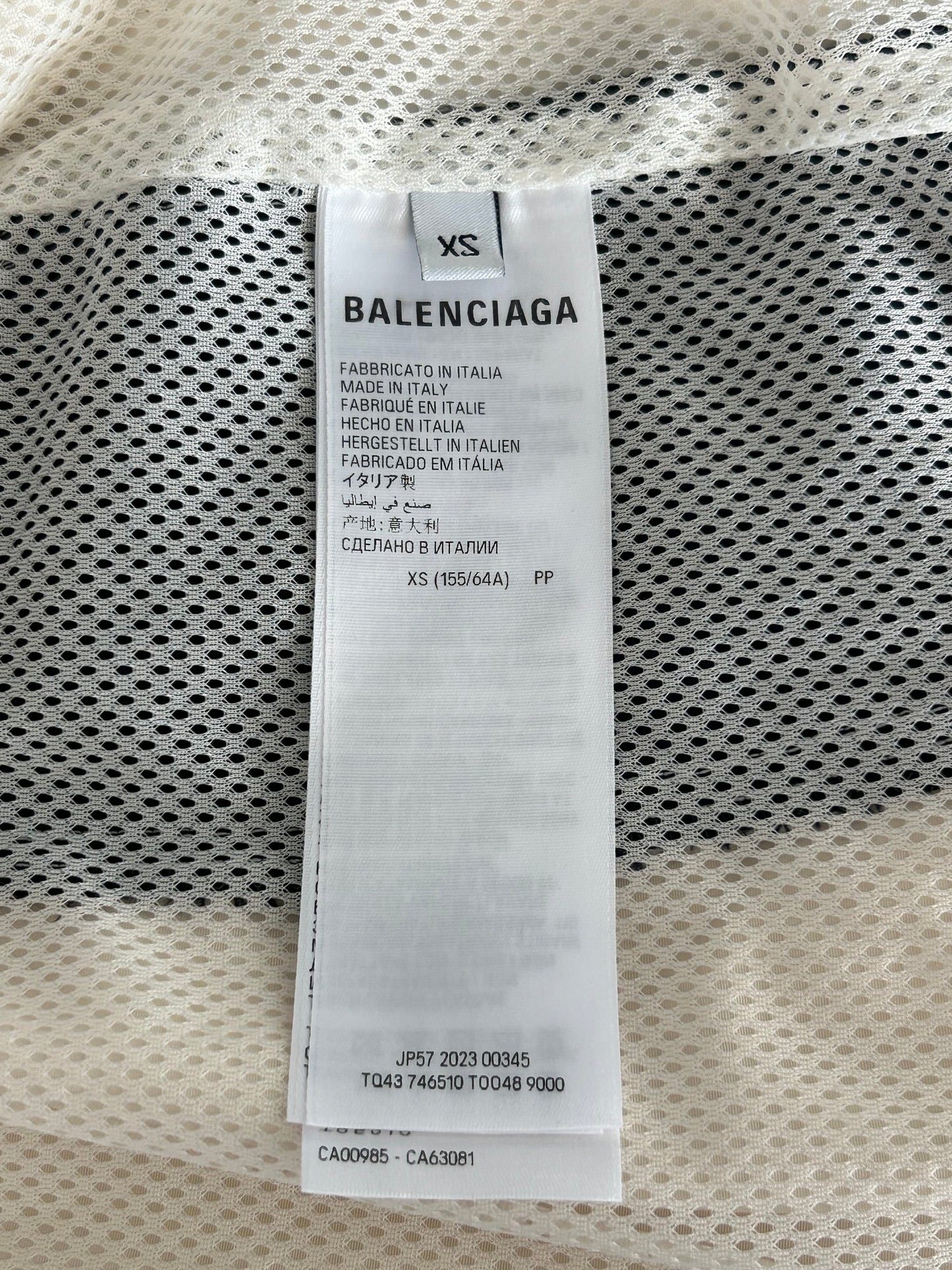 Balenciaga White & Black Embroidered Logo Trackpants