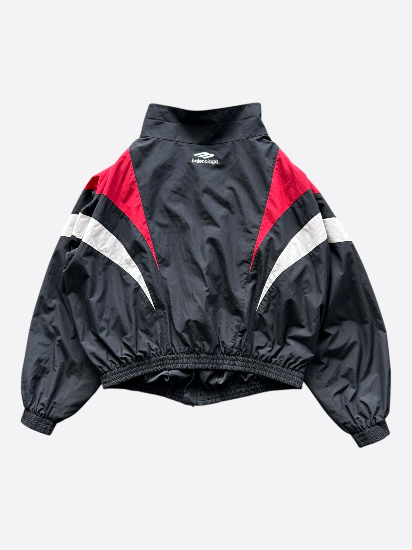 Balenciaga Black Red & White Logo Track Jacket