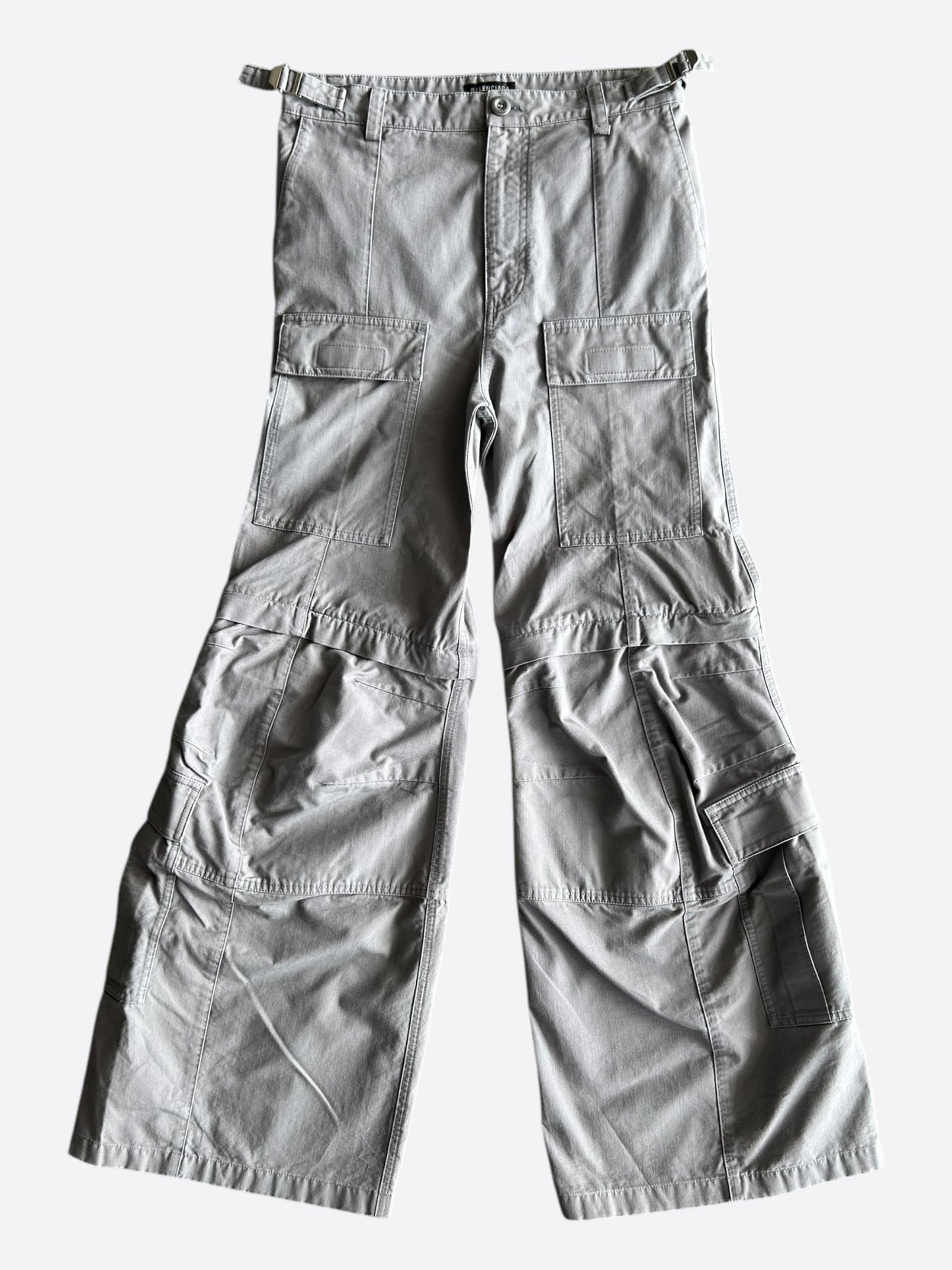 Balenciaga Grey Convertible Cargo Pants