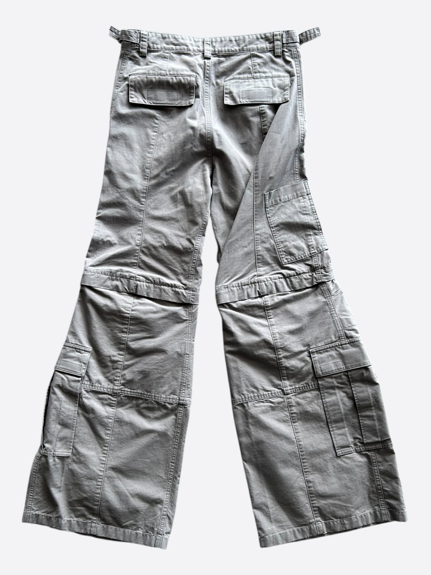 Balenciaga Grey Convertible Cargo Pants