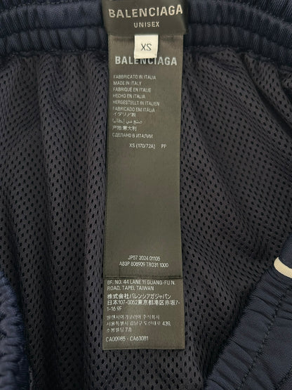 Balenciaga Black & Blue Striped Reconstructed Trackpants