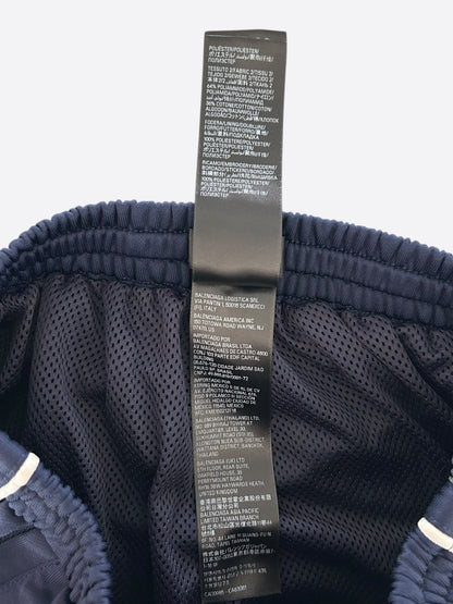 Balenciaga Black & Blue Striped Reconstructed Trackpants