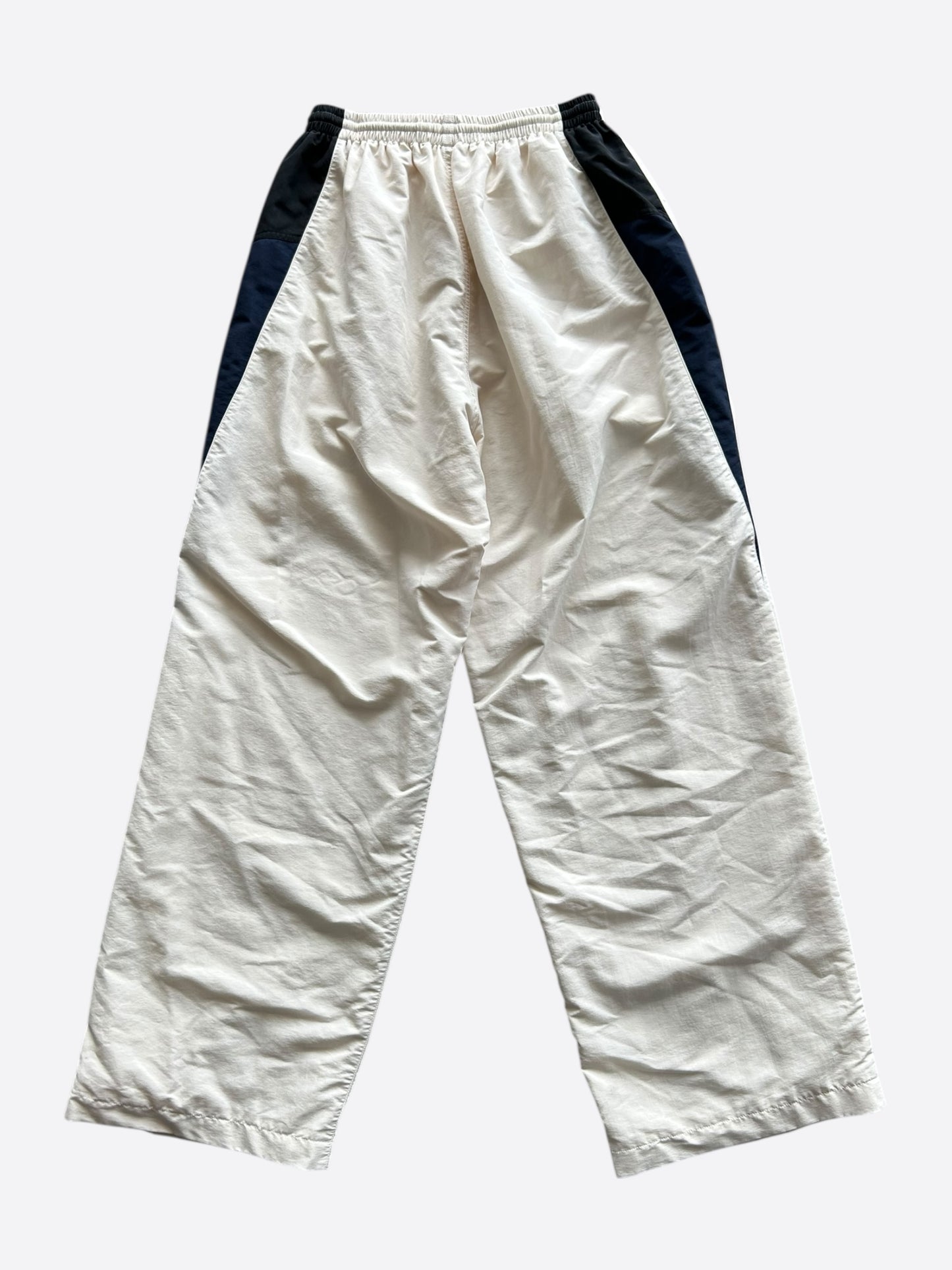 Balenciaga White & Black Embroidered Logo Trackpants
