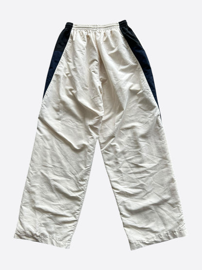 Balenciaga White & Black Embroidered Logo Trackpants