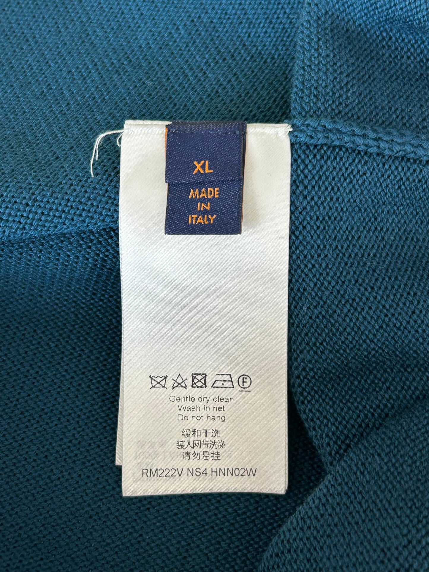 Louis Vuitton Blue & Yellow Logo Wool Sweater