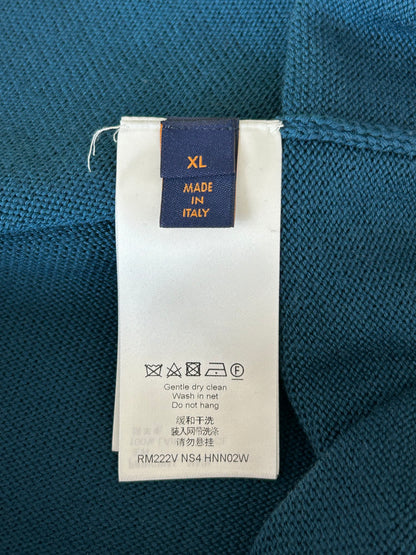 Louis Vuitton Blue & Yellow Logo Wool Sweater