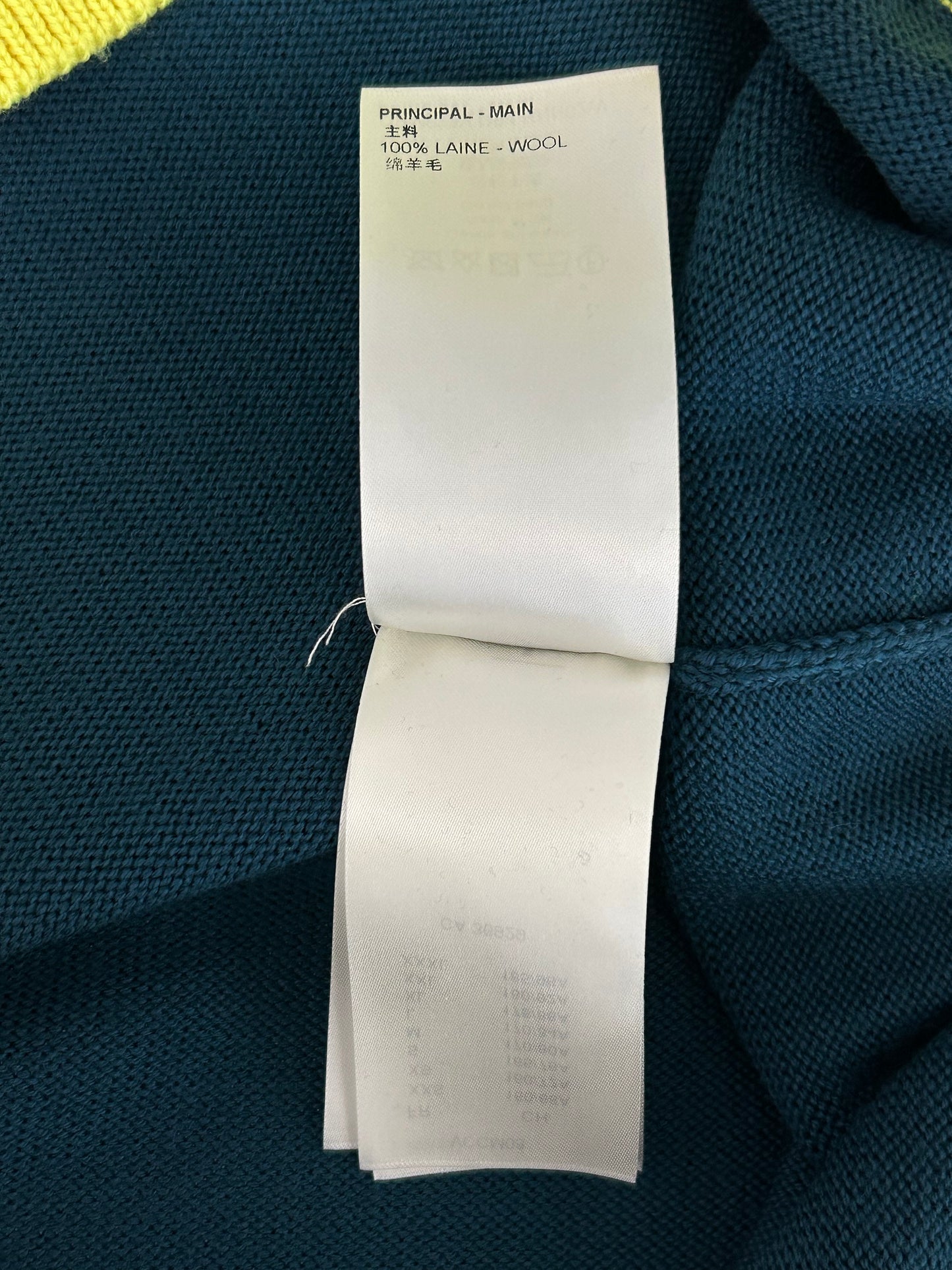 Louis Vuitton Blue & Yellow Logo Wool Sweater