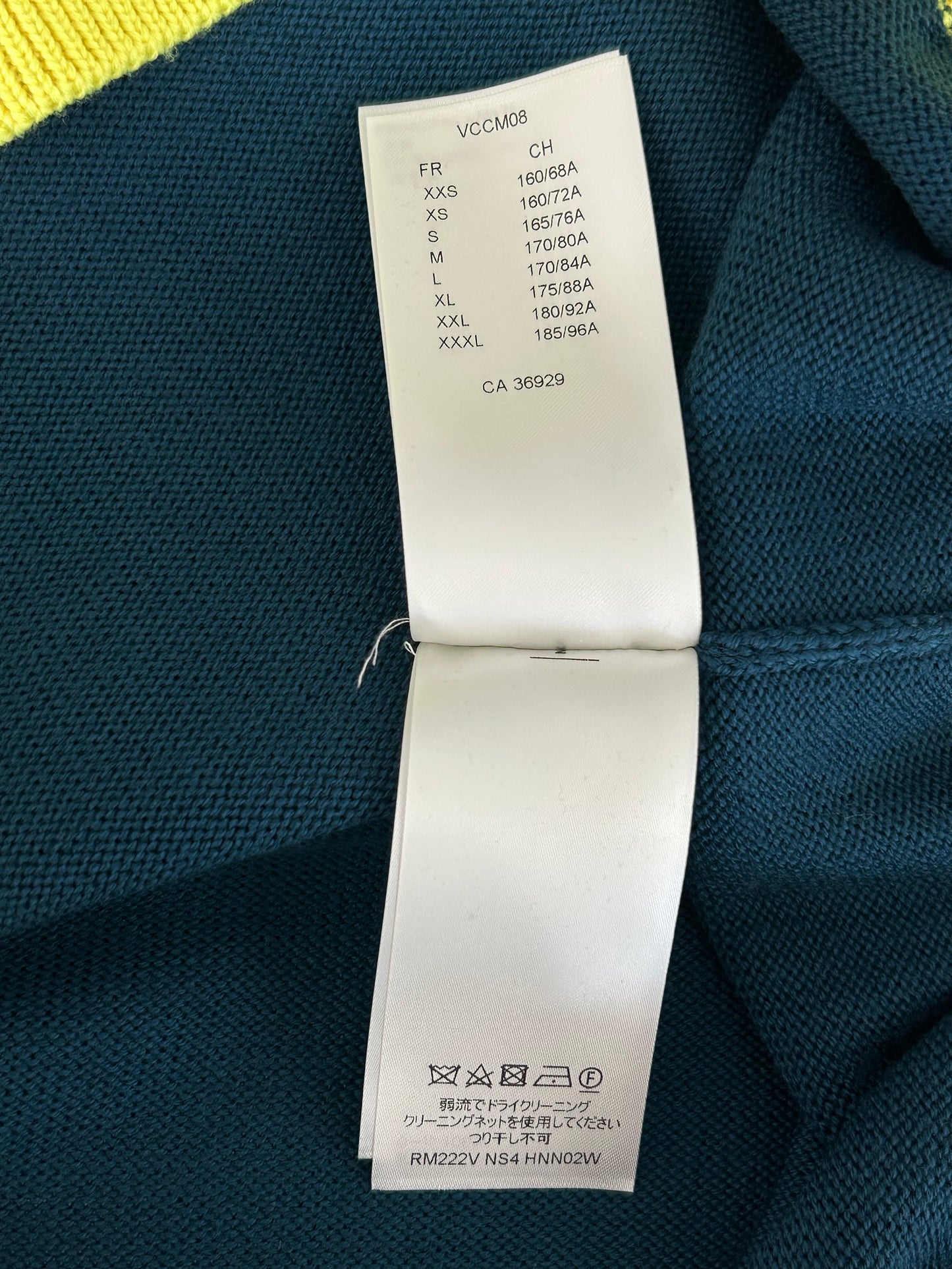 Louis Vuitton Blue & Yellow Logo Wool Sweater