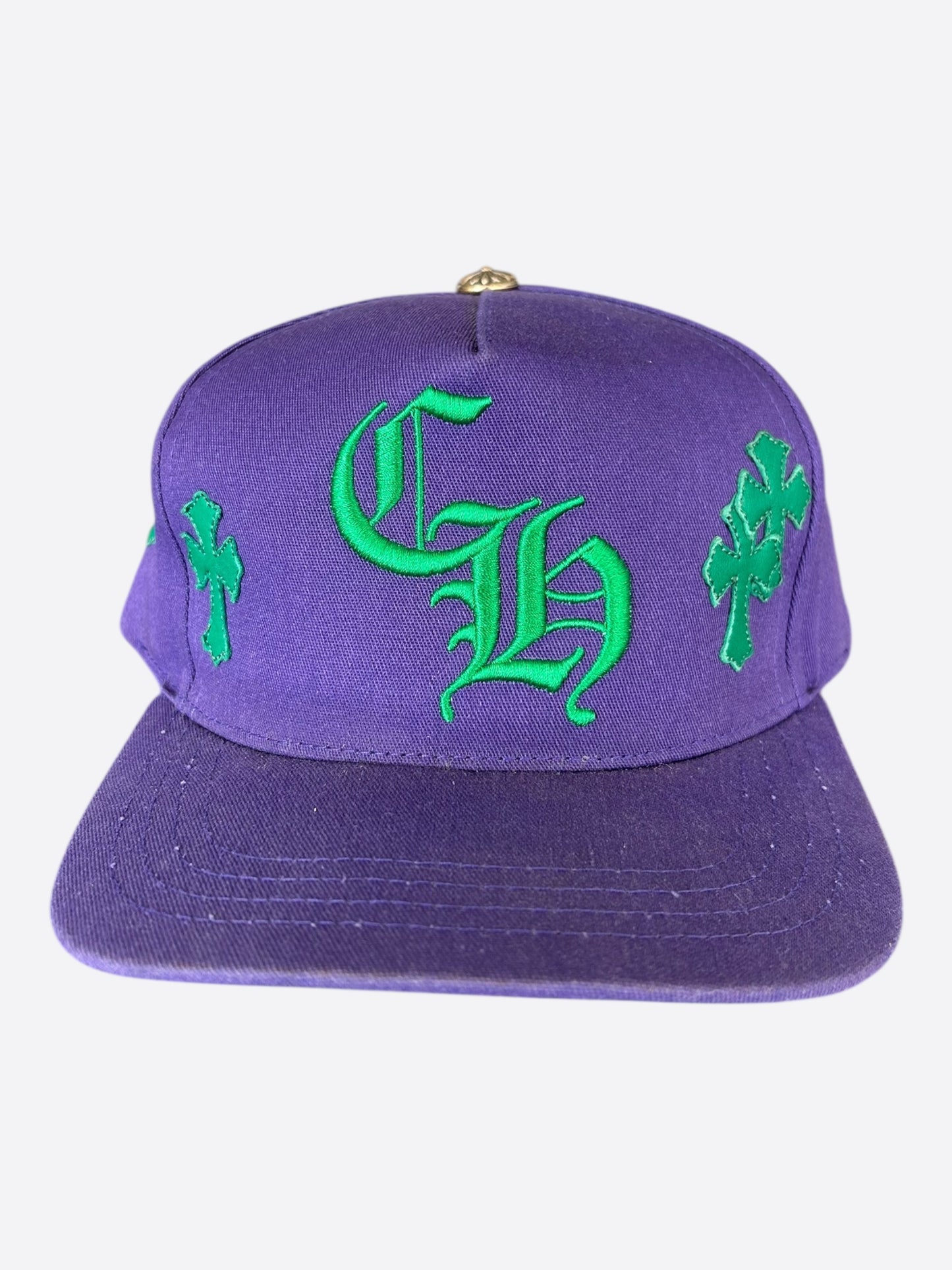 Chrome Hearts Purple & Green Cross Patch Hat