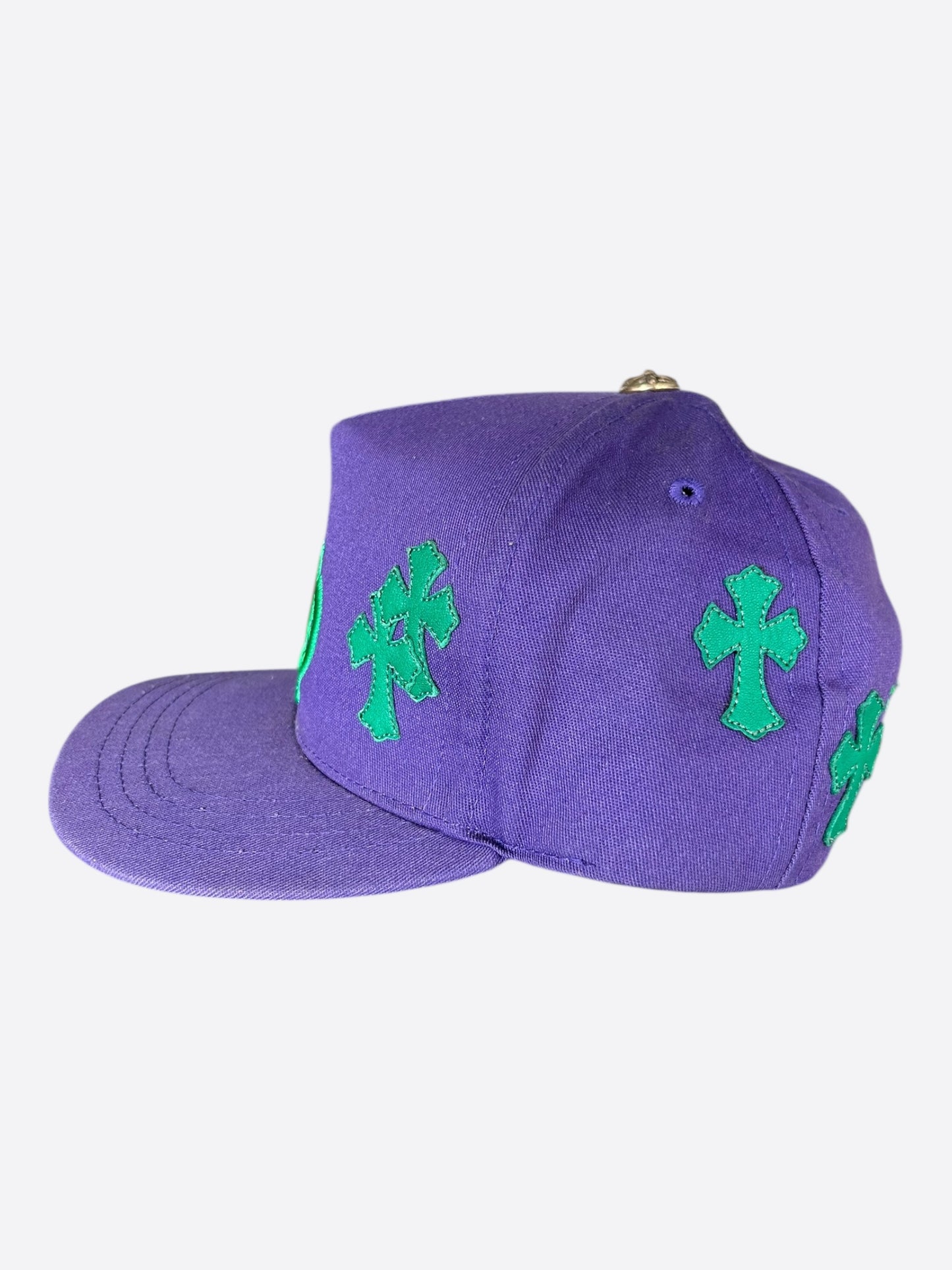Chrome Hearts Purple & Green Cross Patch Hat