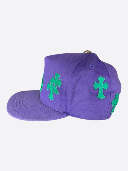Chrome Hearts Purple & Green Cross Patch Hat