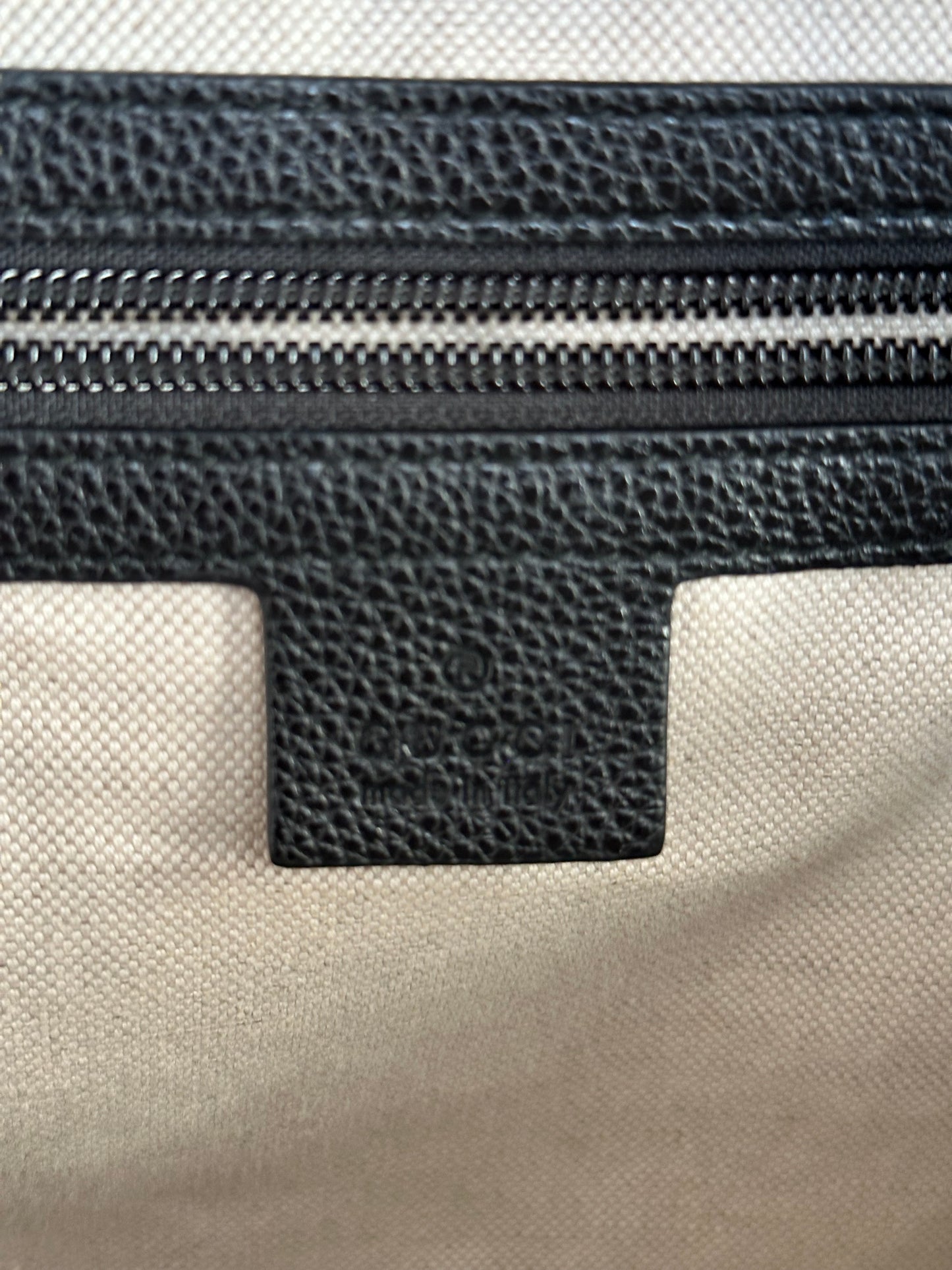 Gucci Black Classic Belt Logo Backpack