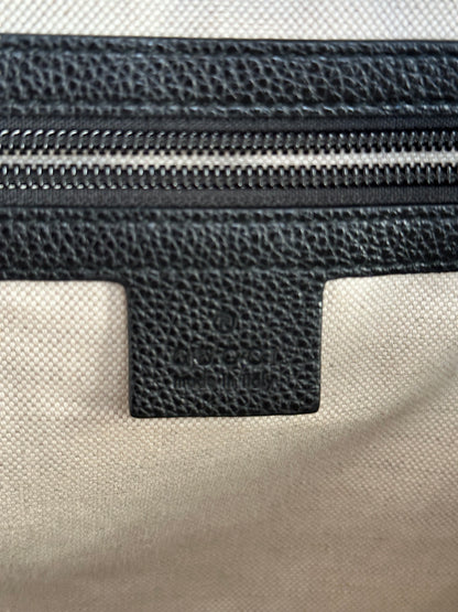 Gucci Black Classic Belt Logo Backpack