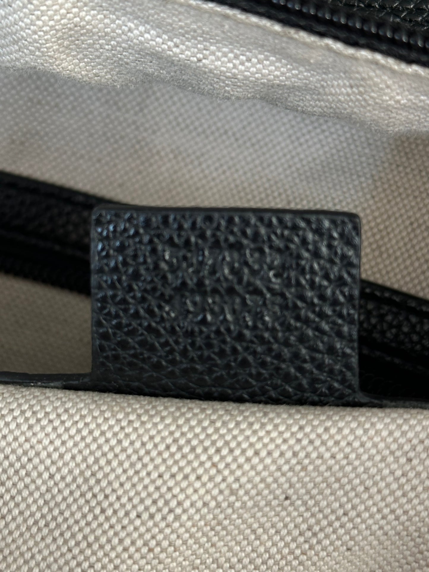 Gucci Black Classic Belt Logo Backpack