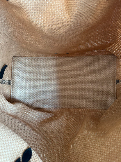 Chrome Hearts Beige & Black Miami Exclusive Stencil Beach Tote Bag