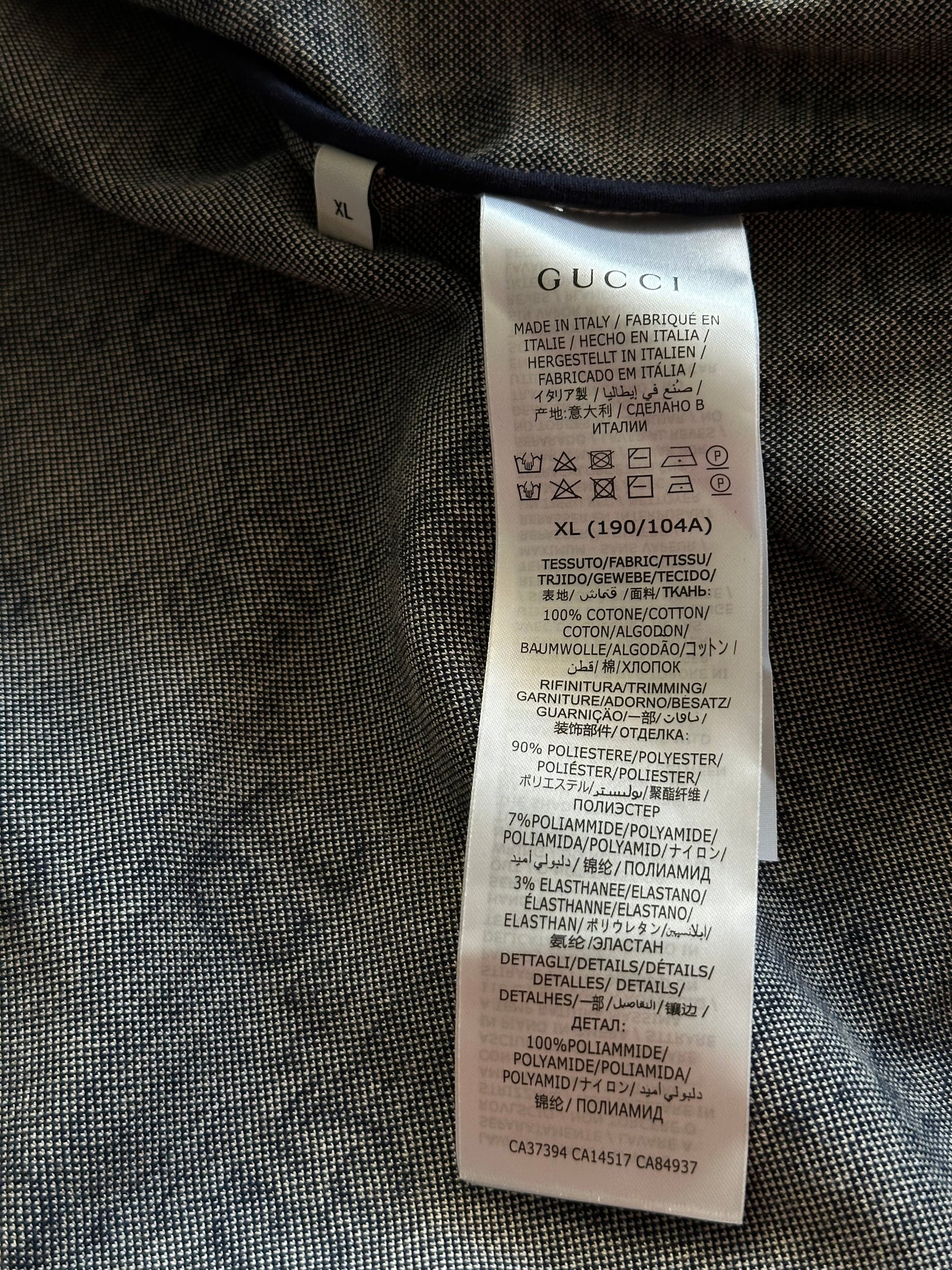 Gucci Blue Monogram Jacquard Track Jacket