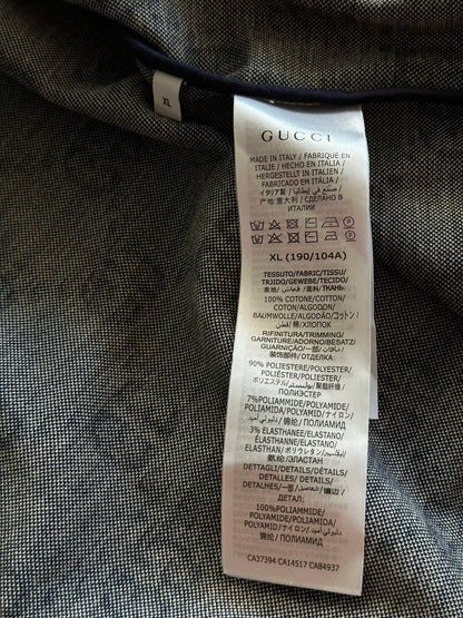 Gucci Blue Monogram Jacquard Track Jacket