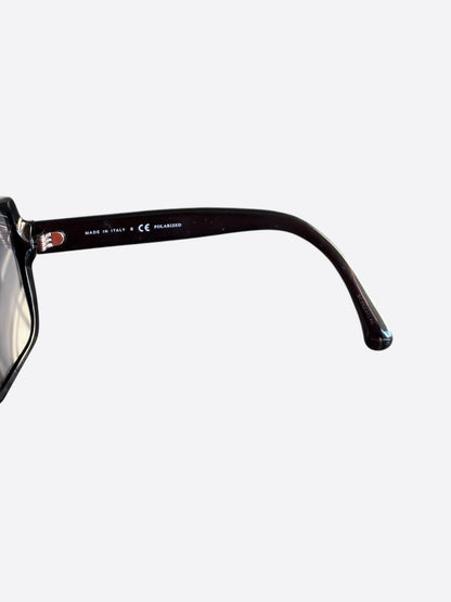 Chanel Black Logo Square Sunglasses