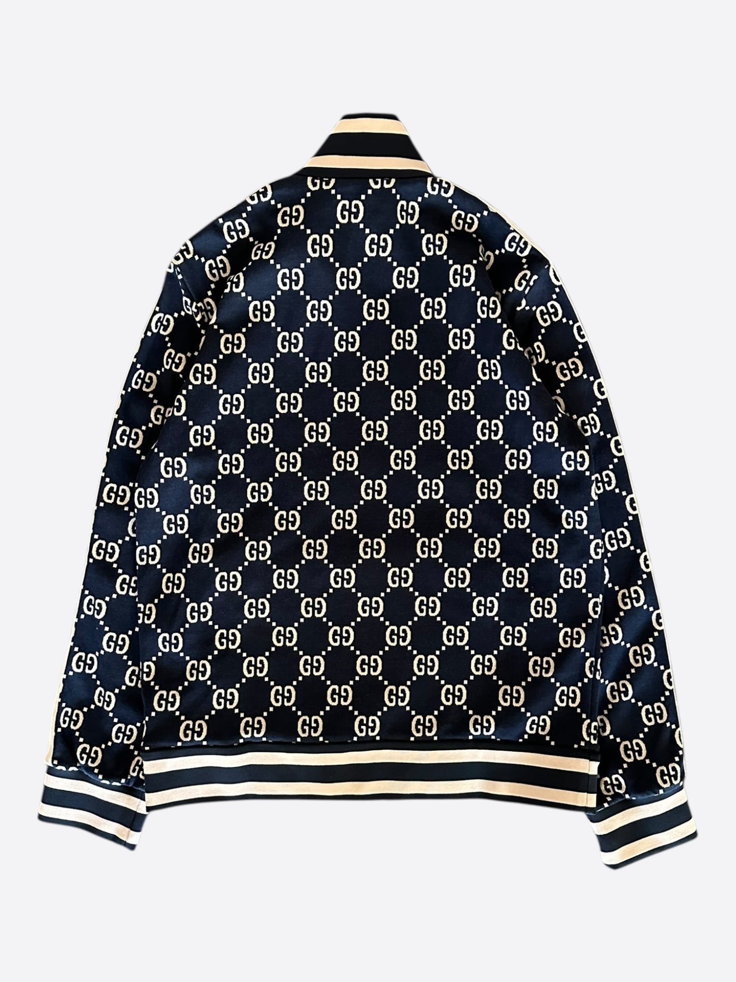 Gucci Blue Monogram Jacquard Track Jacket