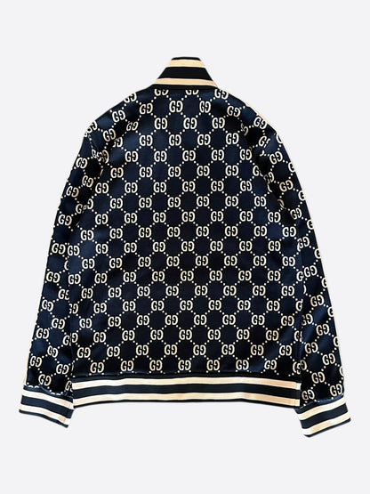 Gucci Blue Monogram Jacquard Track Jacket