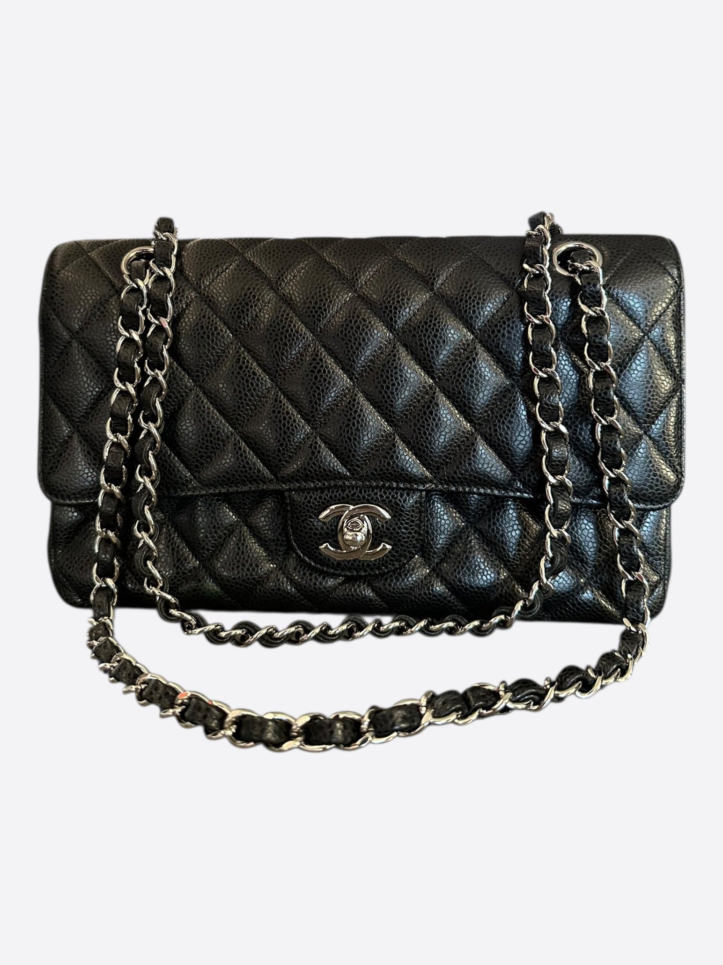 Chanel Black Caviar Quilted Medium Flap Bag