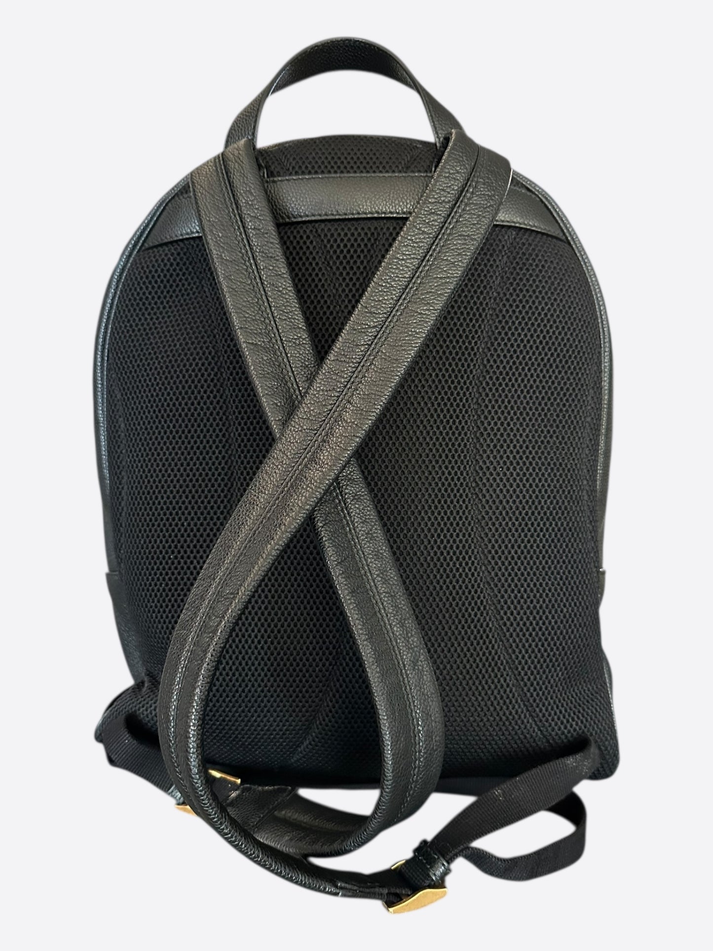 Gucci Black Classic Belt Logo Backpack