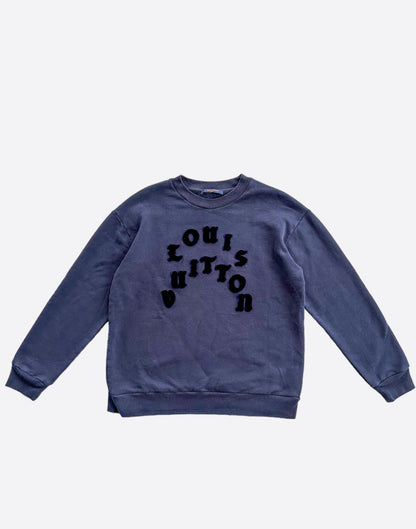 Louis Vuitton Navy Tuffetage Print Sweater