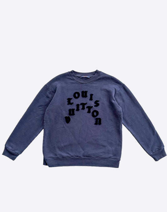 Louis Vuitton Navy Tuffetage Print Sweater