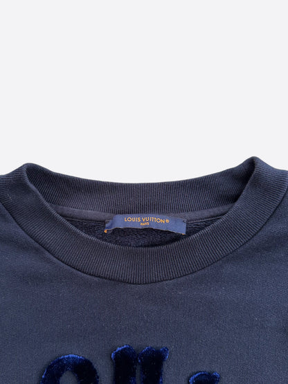 Louis Vuitton Navy Tuffetage Print Sweater