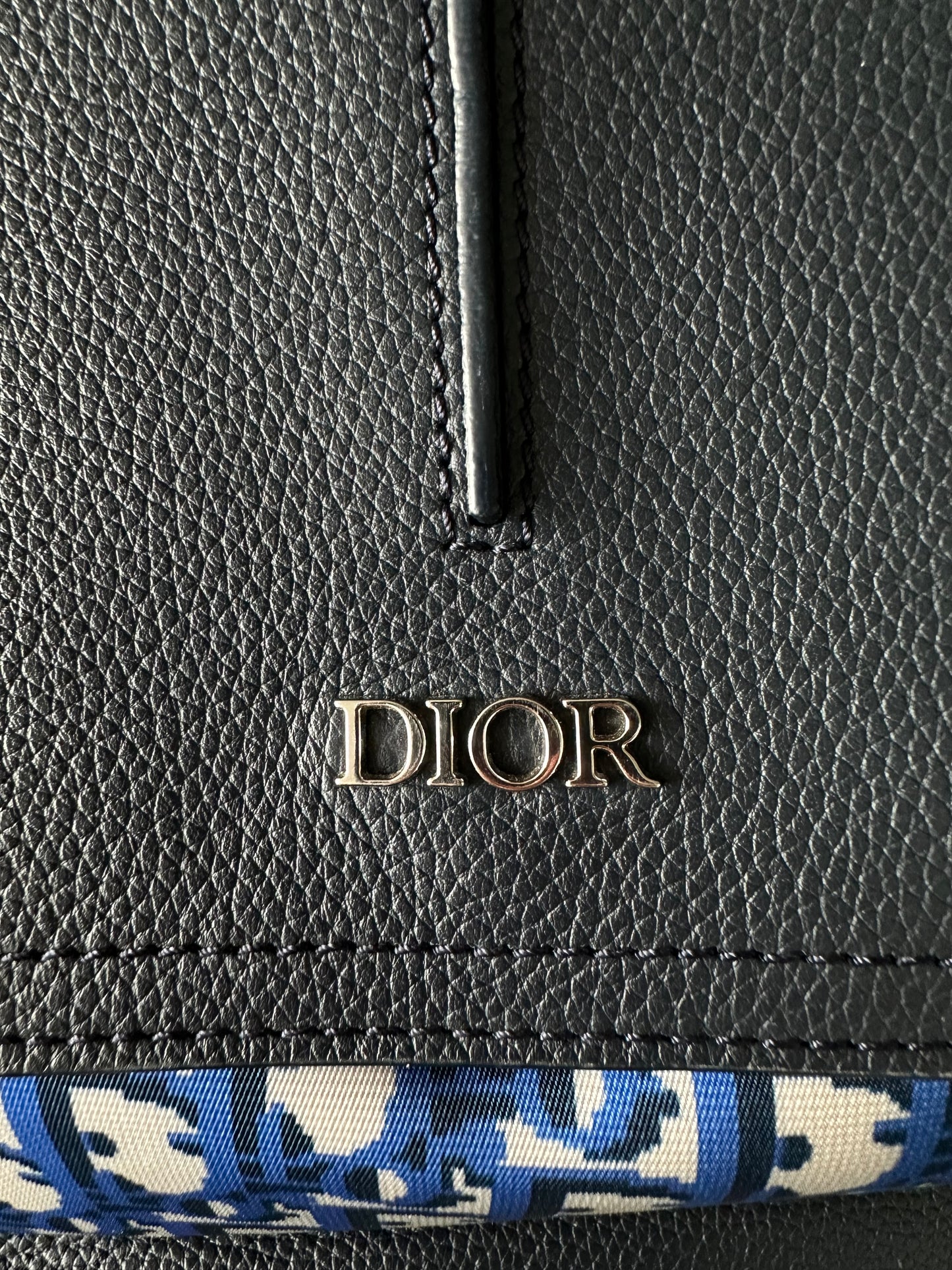 Dior Beige & Blue Oblique Motion Backpack