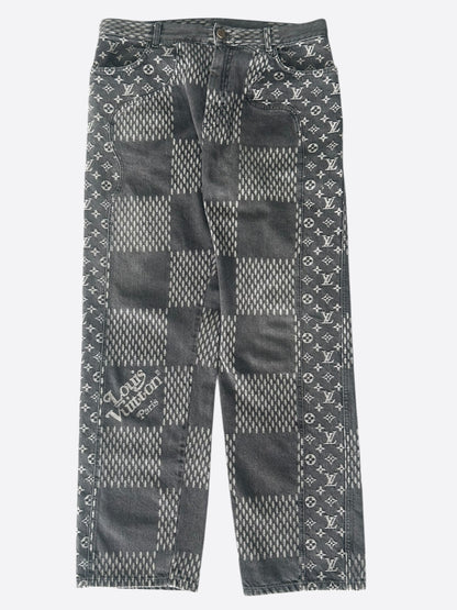 Louis Vuitton Nigo Grey Giant Damier Monogram Jeans