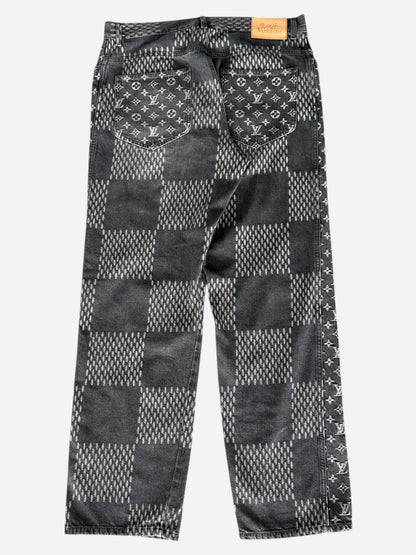 Louis Vuitton Nigo Grey Giant Damier Monogram Jeans