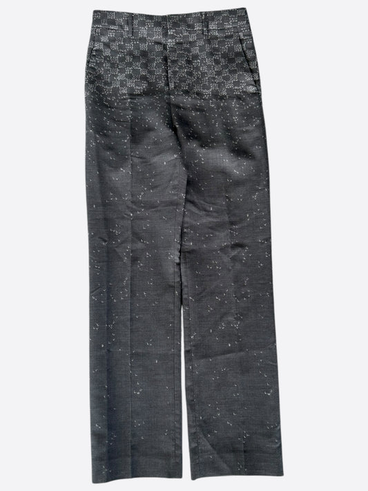 Louis Vuitton Grey & White LV Spread Trousers