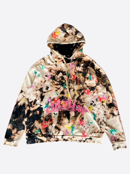 Chrome Hearts CVTVLIST Multicolor Bleached Distressed T-Bar Logo Hoodie