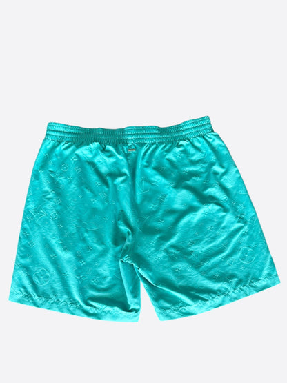 Louis Vuitton Turquoise Monogram Swim Shorts