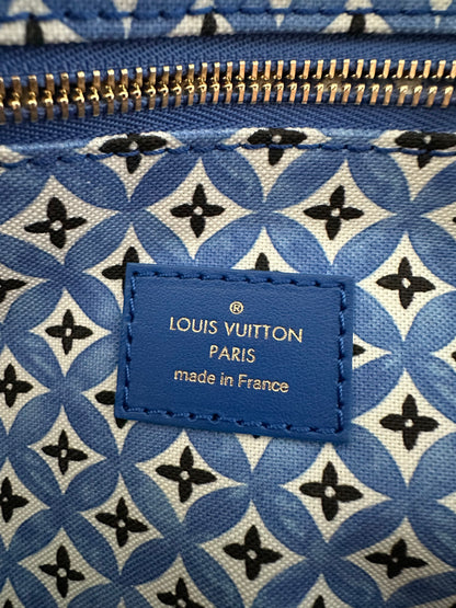 Louis Vuitton White & Blue Watercolor Monogram By The Pool Keepall 50