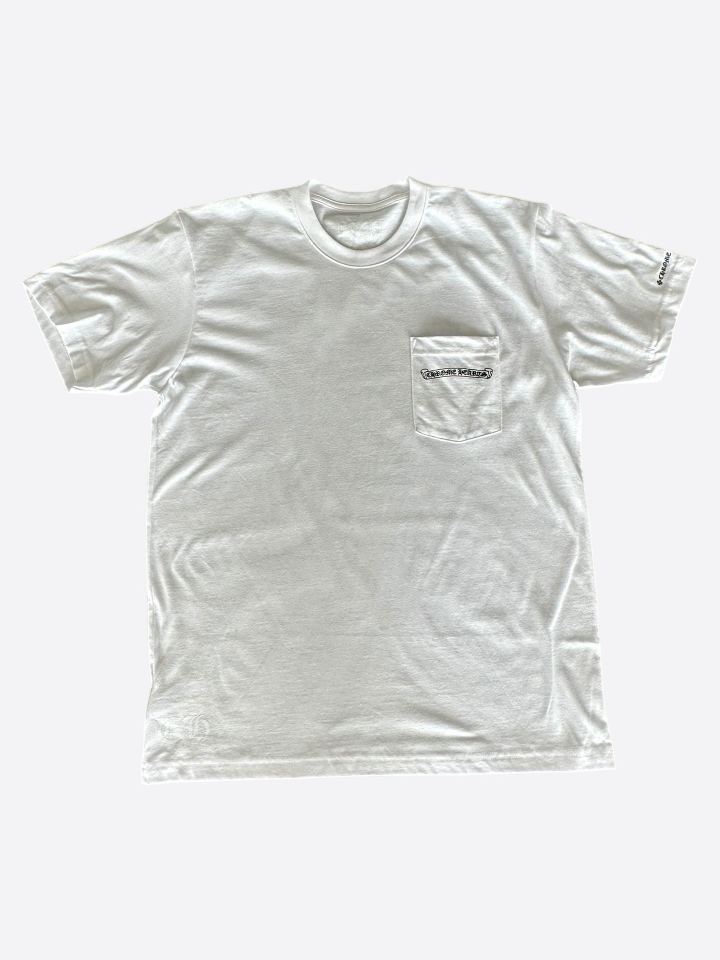 Chrome Hearts White & Black Scroll Logo T-Shirt