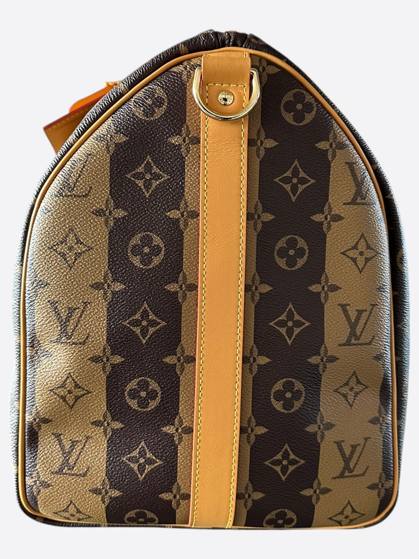 Louis Vuitton Nigo Brown Striped Monogram Keepall 50