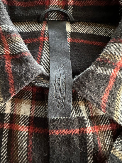 Chrome Hearts Black Plaid Flannel Jacket